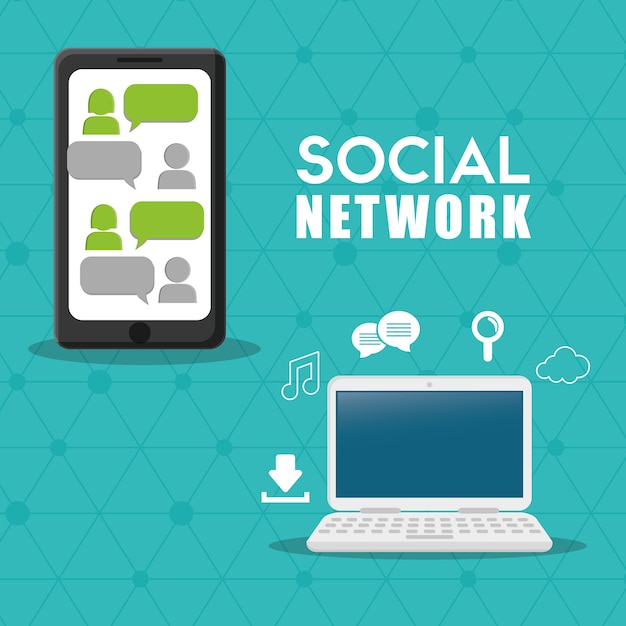 Social network vector design