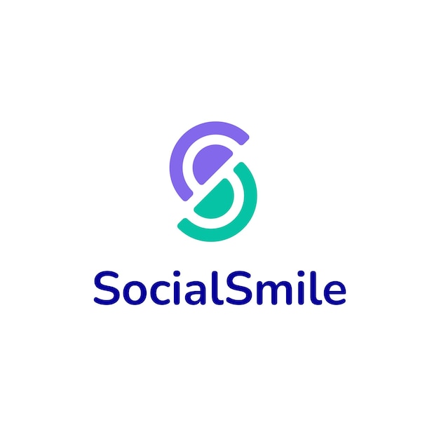 Vettore logo del sorriso sociale