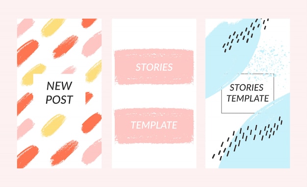 Vector social stories template. editable torn paper design. lifestyle concept.