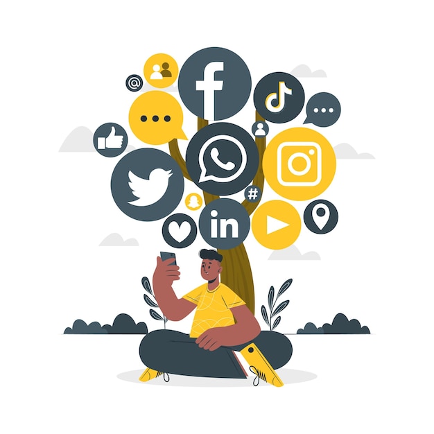 Social tree Disproportionate Illustrations