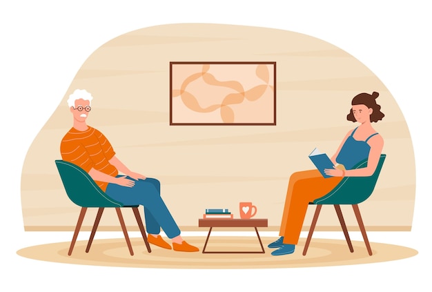 social worker taking care about seniors people taking care of elderly parents entertain aged people