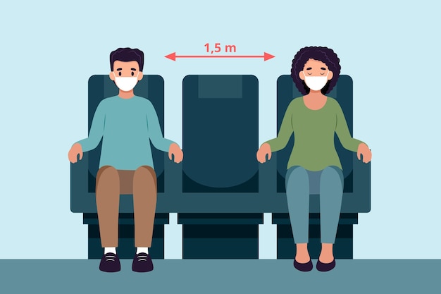 Sociale afstand tussen passagiers