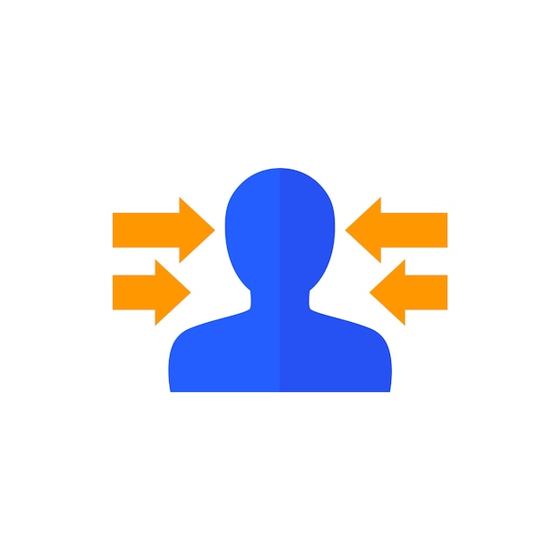 Sociale druk pictogram platte vector