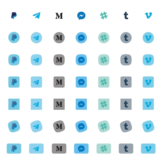 Vector sociale icon set