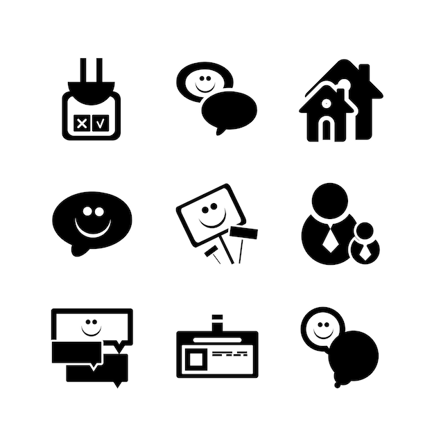 Sociale internet vector iconen