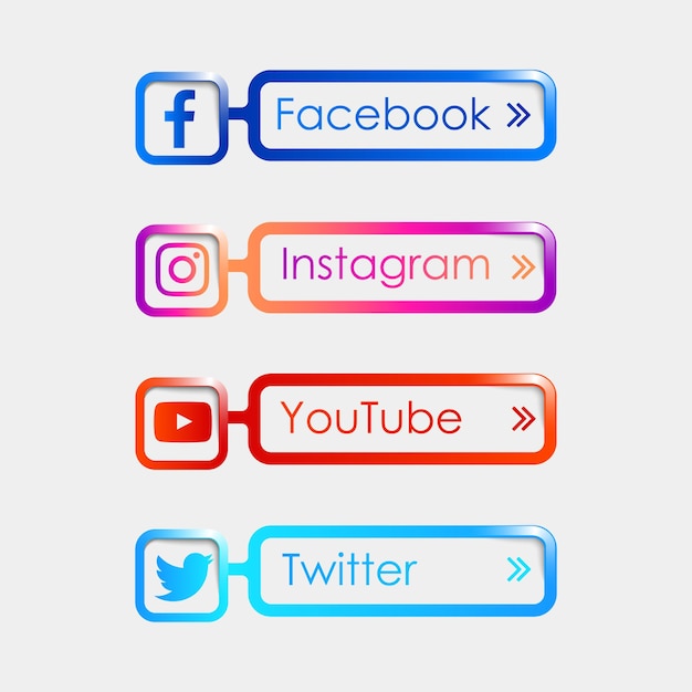 sociale media iconen set