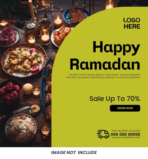 Sociale media post Ontwerp Ramadan Special