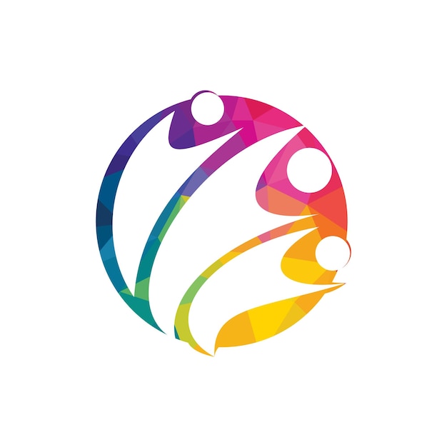 Sociale netwerksymbolen voor zakelijk Family Team Community-logo