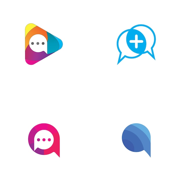 Sociale sjabloon en symbool voor bellenchat