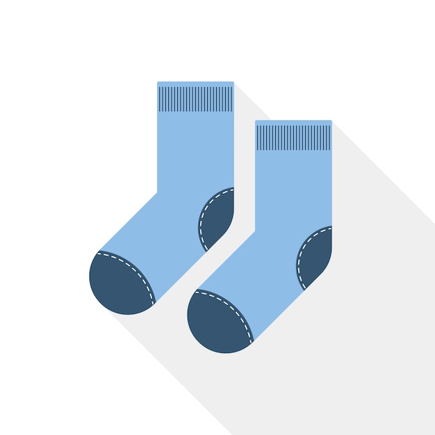 Sock icon in flat design vector illustration