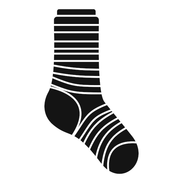 Значок носка простой вектор Хлопковый дизайн Симпатичный носок