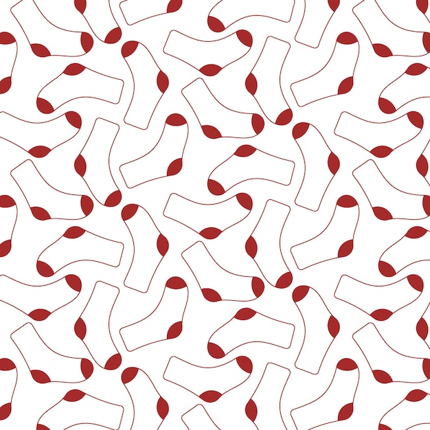 Sock red clothing line background textile pattern