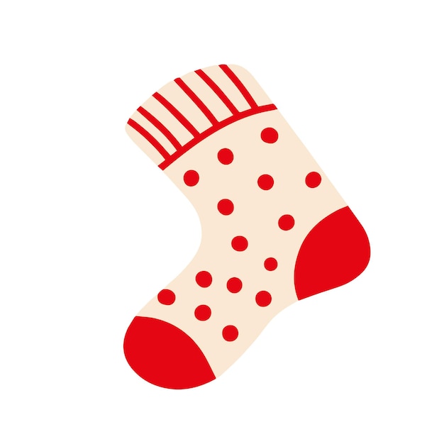 A sock with a pattern of polka dots vector