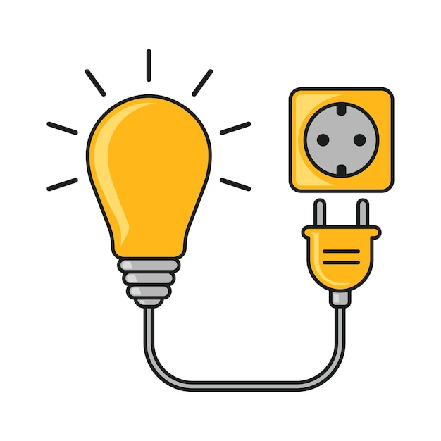 Socket electric power plug icon vector on trendy design