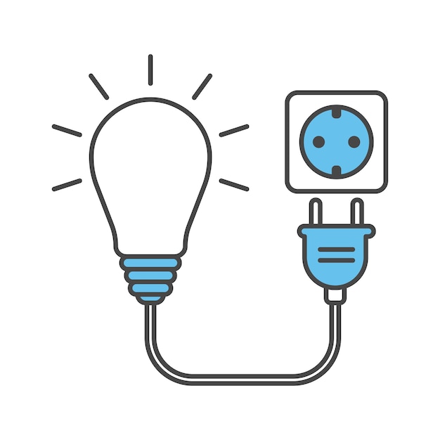 Socket electric power plug icon vector on trendy design