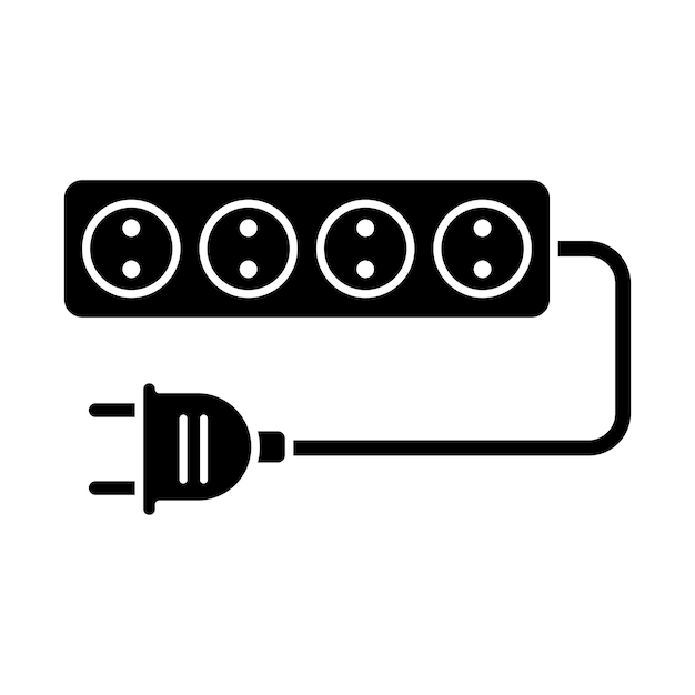 Socket electric power plug icon vector on trendy design