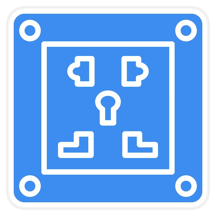 Vector socket icon style