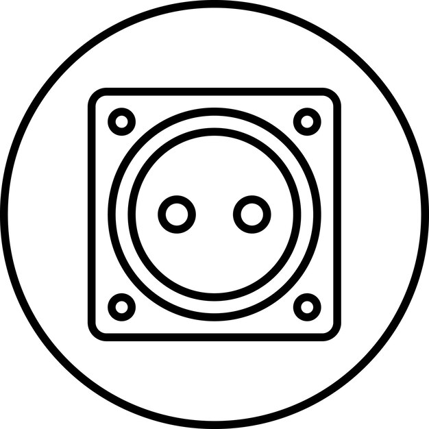 Socket vector icon illustration of Electrician Tools iconset