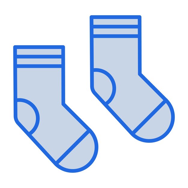 Socks Blue Tone Illustration