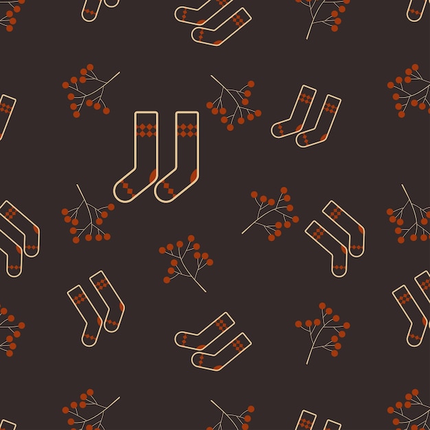 Socks cozy seamless pattern