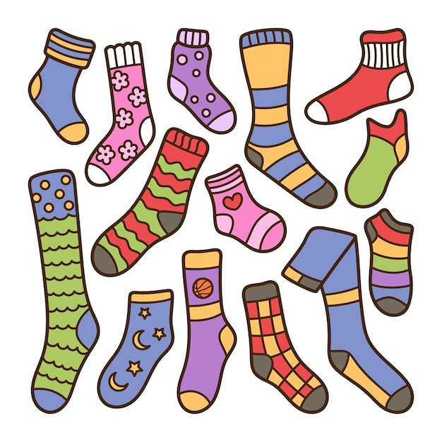 Vector socks doodle illustration