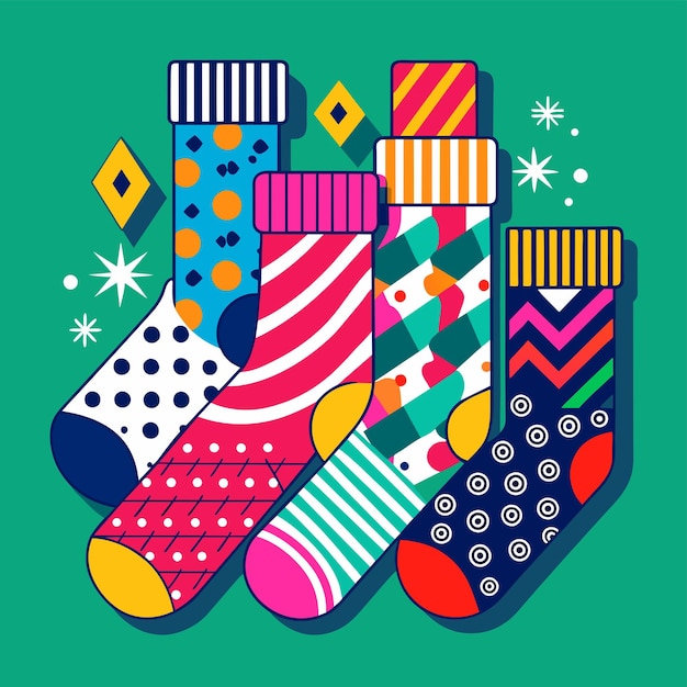 Vector socks set