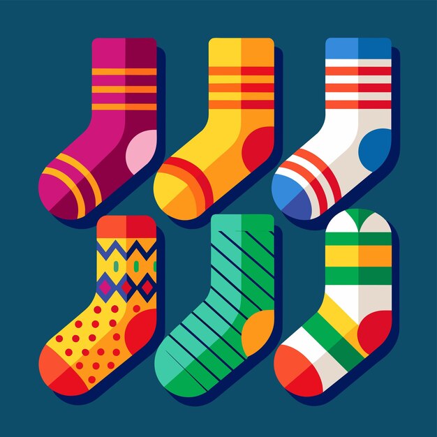 Vector socks set