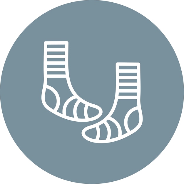 Socks vector icon illustration of Winter iconset