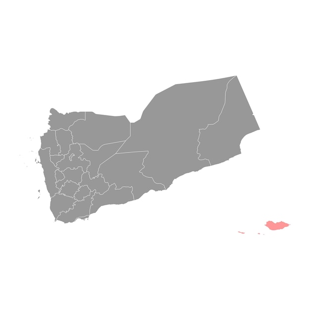 Socotra gouvernement administratieve afdeling van het land van Jemen Vector illustratie