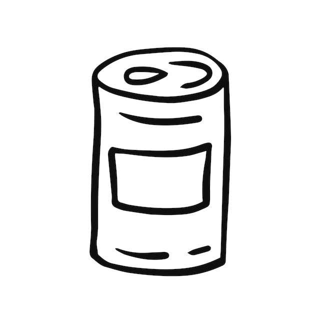 Soda bottle simple doodle vector illustration