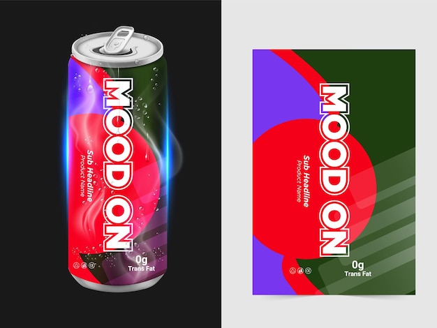 Vettore branding e design del laboratorio delle lattine di soda