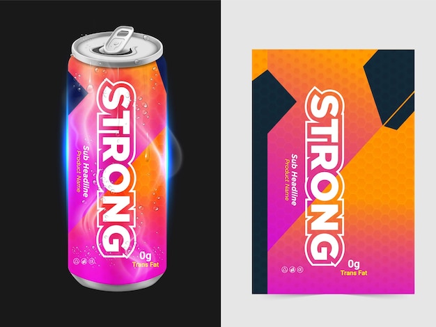 Soda Can Label Design