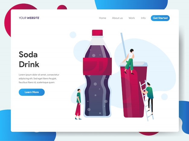 Soda drink баннер для целевой страницы