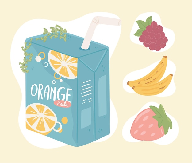 soda drink fruits