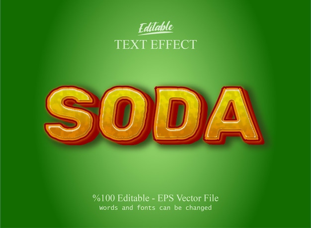 Soda editable text effect