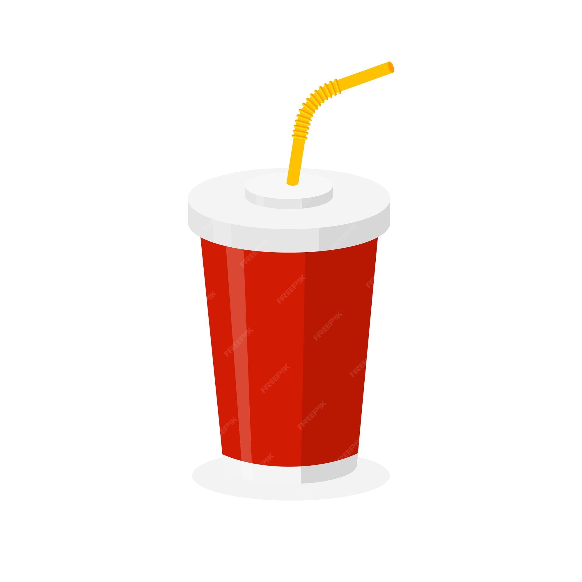 Cartoon Drink In A Plastic Cup Vector Illustration Stock Illustration -  Download Image Now - Disposable Cup, Red, Vector - iStock