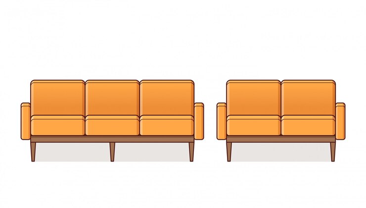 Vector sofa, armchair, couch icon, outline illustration.