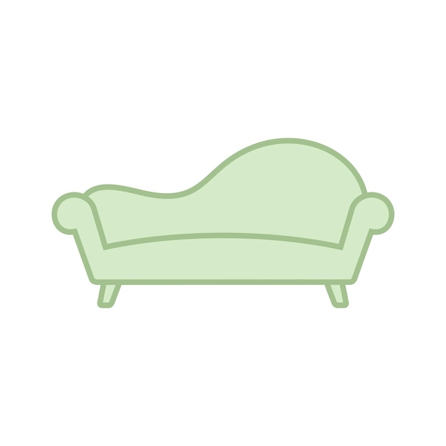 Sofa Couch Icon Vector Template Illustratie Ontwerp