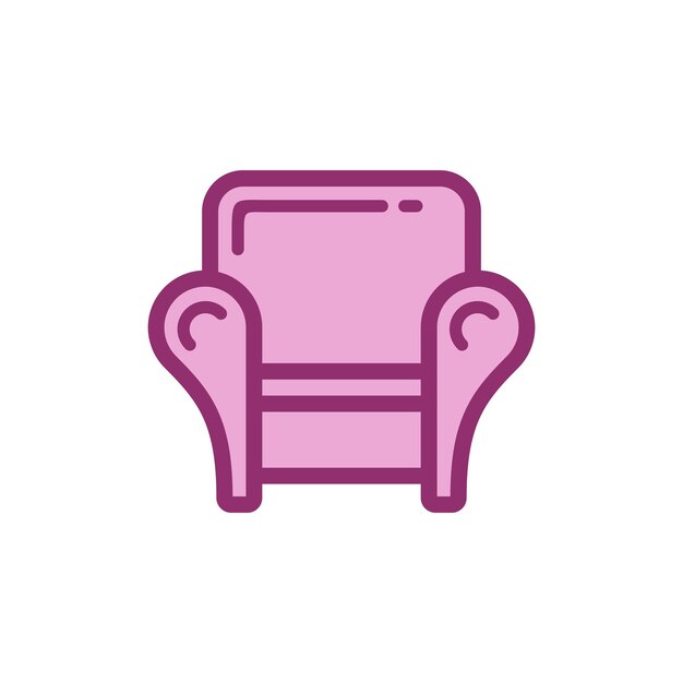 Sofa Couch Icon Vector Template Illustratie Ontwerp