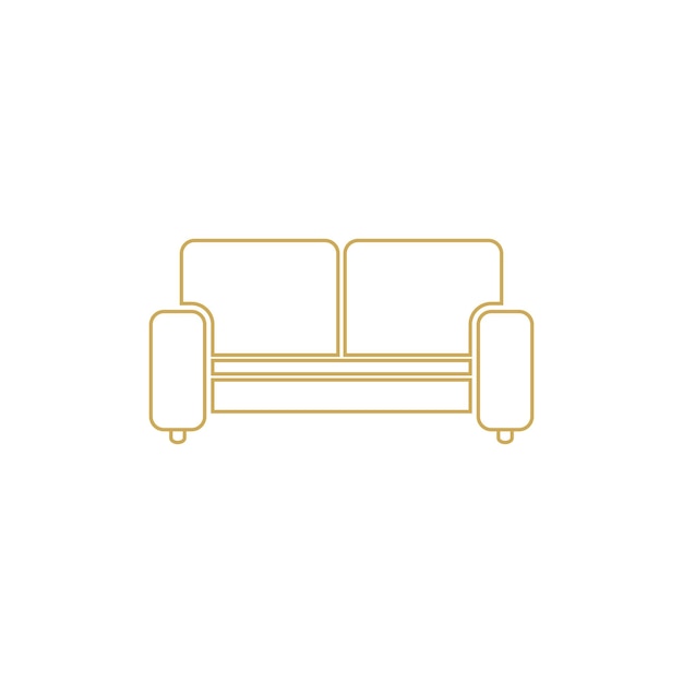 Vector sofa couch icon vector template illustration design