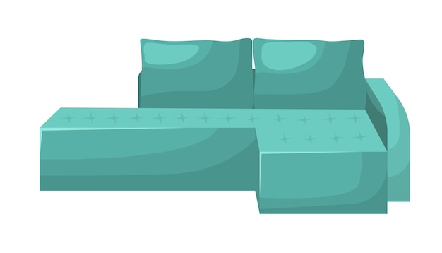 Vector sofa furniture interior item for a cozy isolated interior designer trendy furniture vector