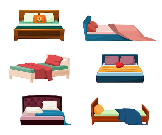 Sofa gezellig ouderwets modern slaapbed voor appartement Vectorillustraties van comfortabele huisbanken