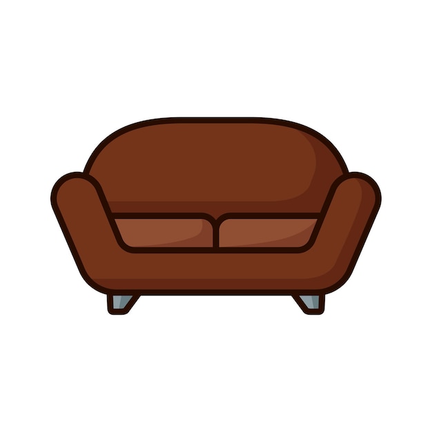 Vector sofa icon vector design template in white background