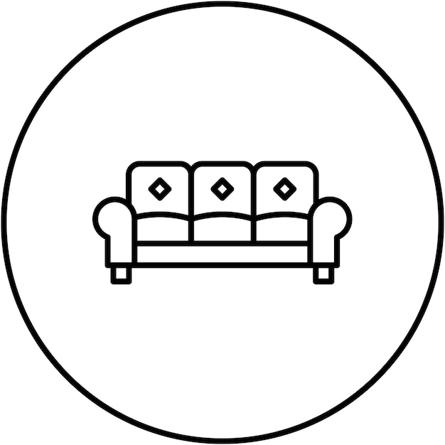 Vector sofa icon vector image can be used for homeware