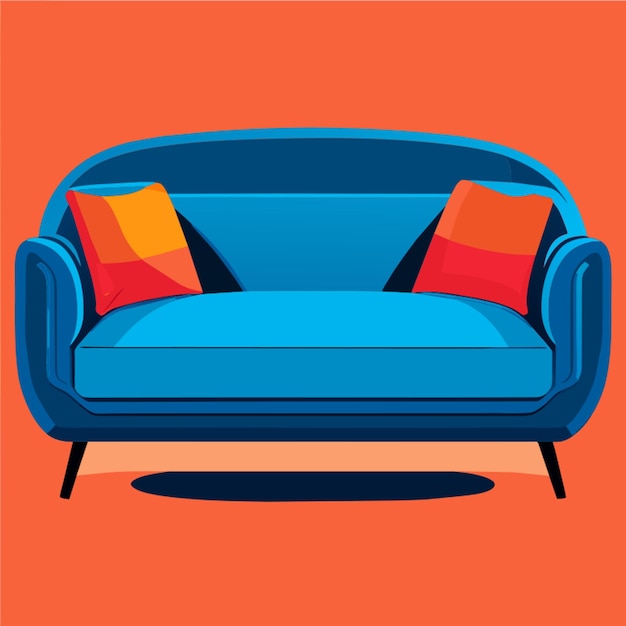 sofa ikea no background vector illustration