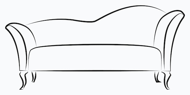 Вектор Линейная художественная эскизная векторная иллюстрация