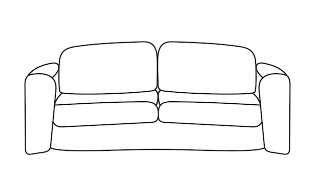 Vector sofa line icons furniture design collection of sofa illustration modern furniture set
