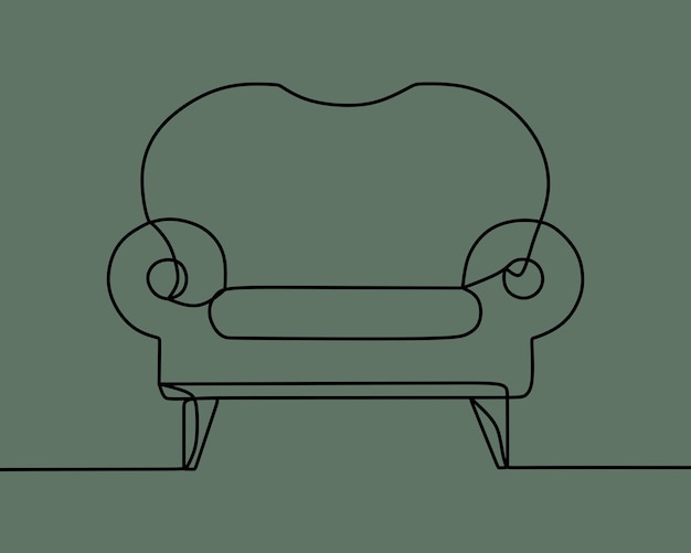 Sofa in one line art