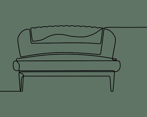 Sofa in one line art