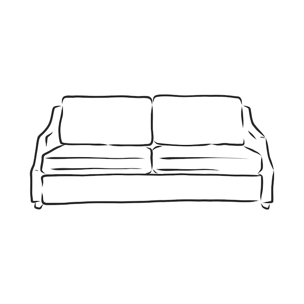 Sofa outline icon Bank silhouet Meubels voor woonkamer